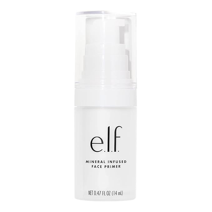 e.l.f. Mineral Infused Face Primer, Primer For A Smooth Foundation Base, Fills In Fine Lines & Re... | Amazon (US)