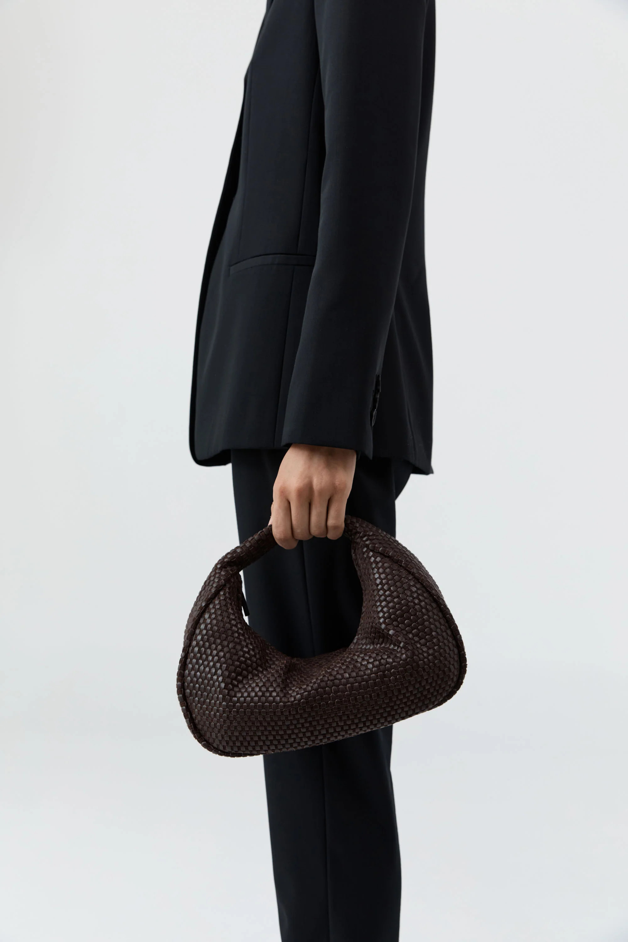 Lattice Weave Bon Bon Bag - Coffee | St. Agni (US, UK, EU)