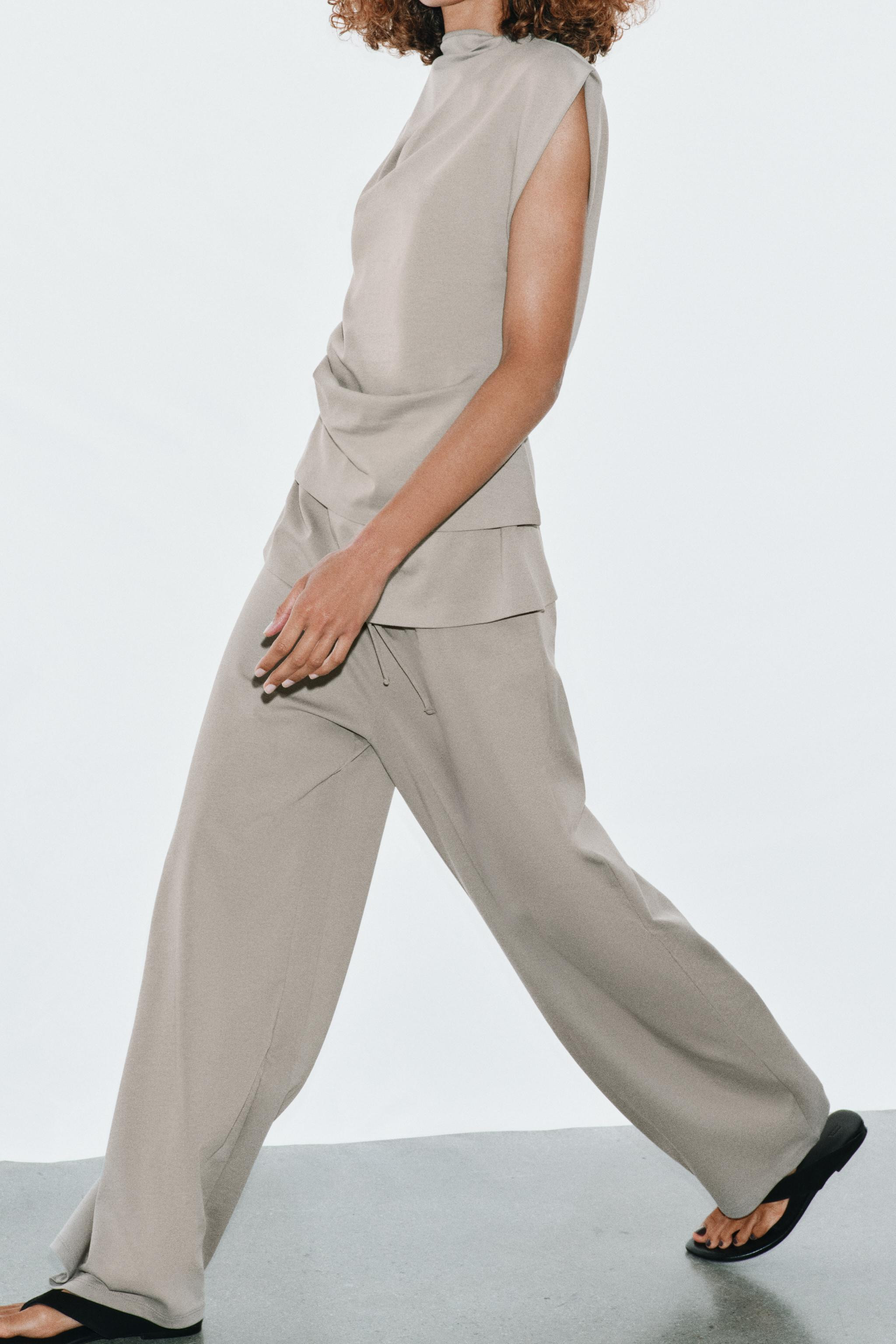 HEAVY COTTON SASH PANTS | Zara US