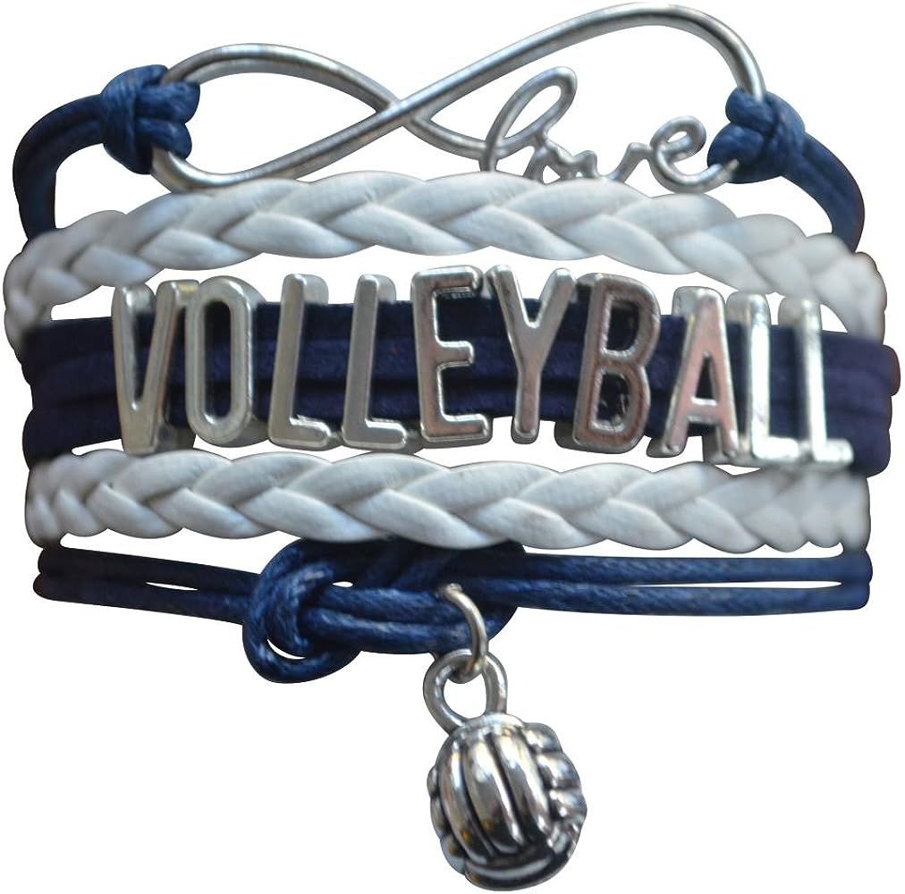 Volleyball Charm Bracelet - Infinity Love Adjustable Charm Bracelet with Volleyball Charm - Gift ... | Amazon (US)