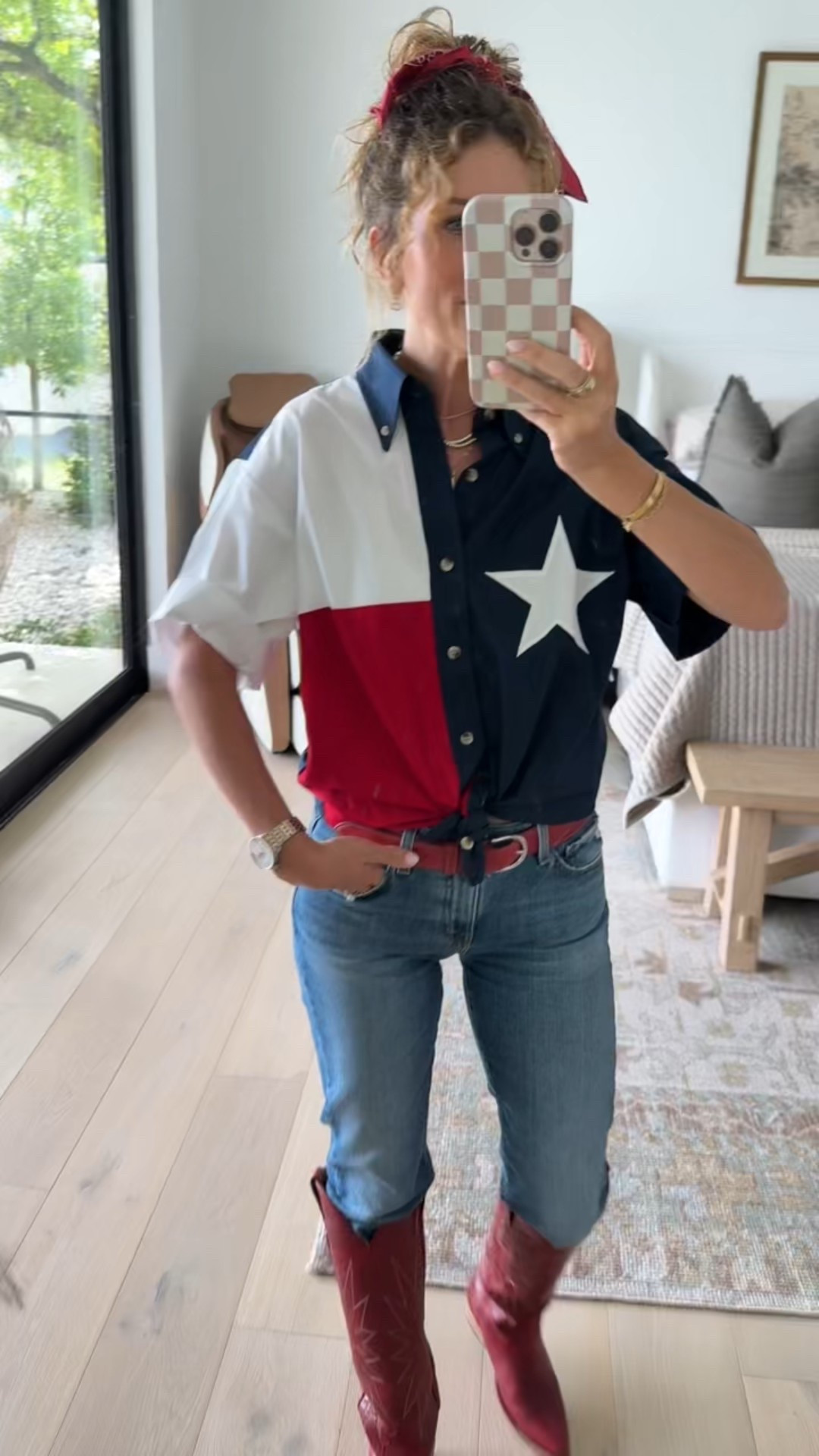 Today’s Texas day outfit for anyone who may need one 😆🤷🏼‍♀️
Amazon Texas shirt size small 
AG jeans size 25
Tecovas boots run tts!

#LTKStyleTip #LTKWatchNow #LTKFindsUnder50