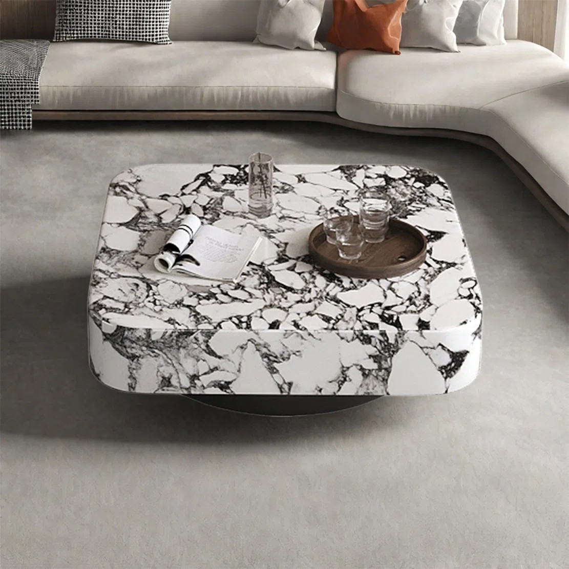 Italian marble square coffee table | Wayfair North America