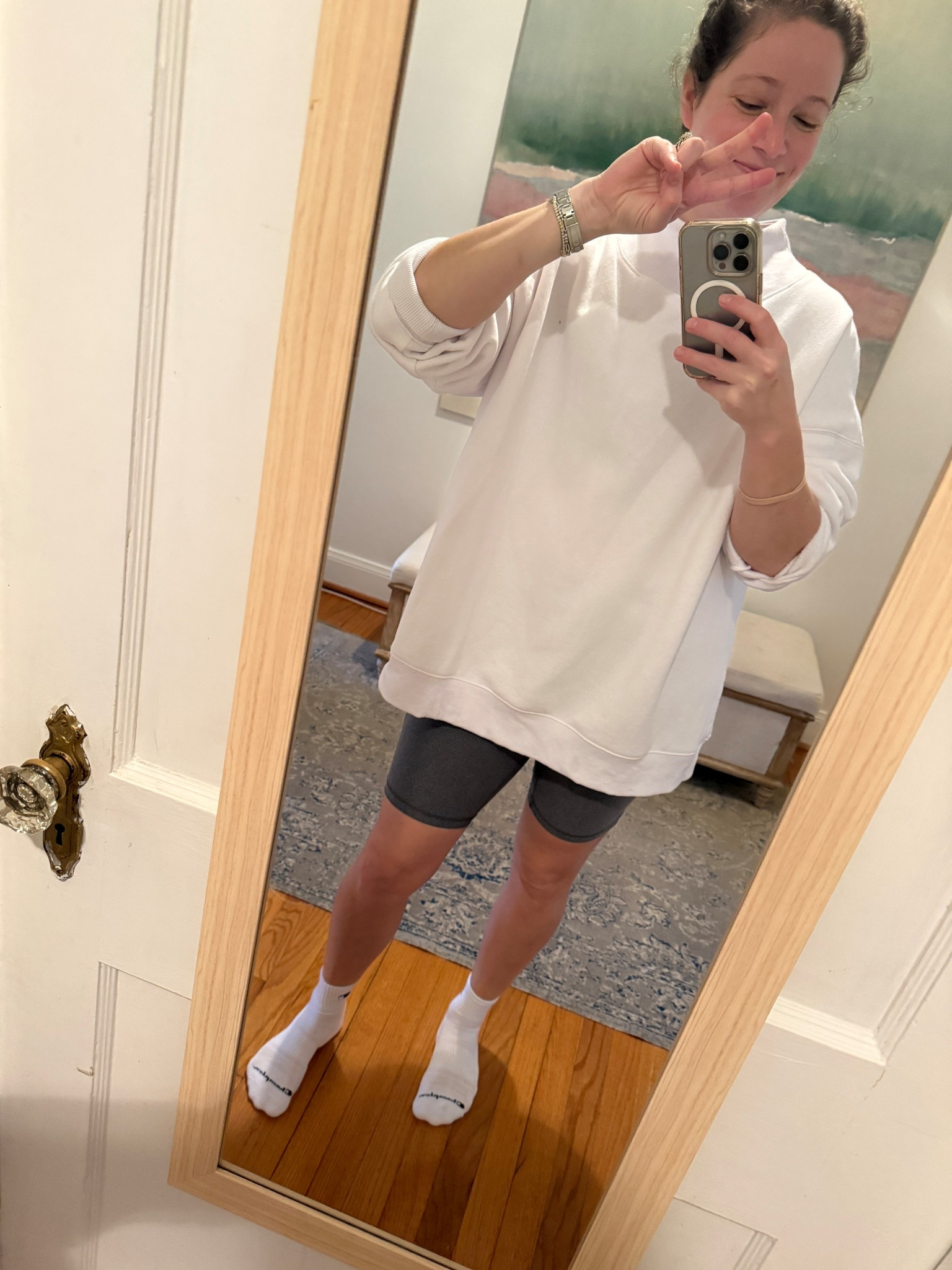 Still obsessed with my sweatshirt, I need it in every color PLS (wearing a 2XL for max coverage and protection from shrinking!)

#LTKgrwm #LTKmomlife #LTKFindsUnder50