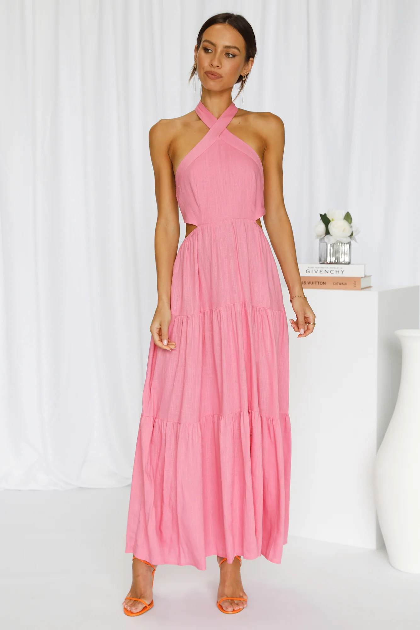 Landscape View Maxi Dress Pink | Hello Molly (AU)