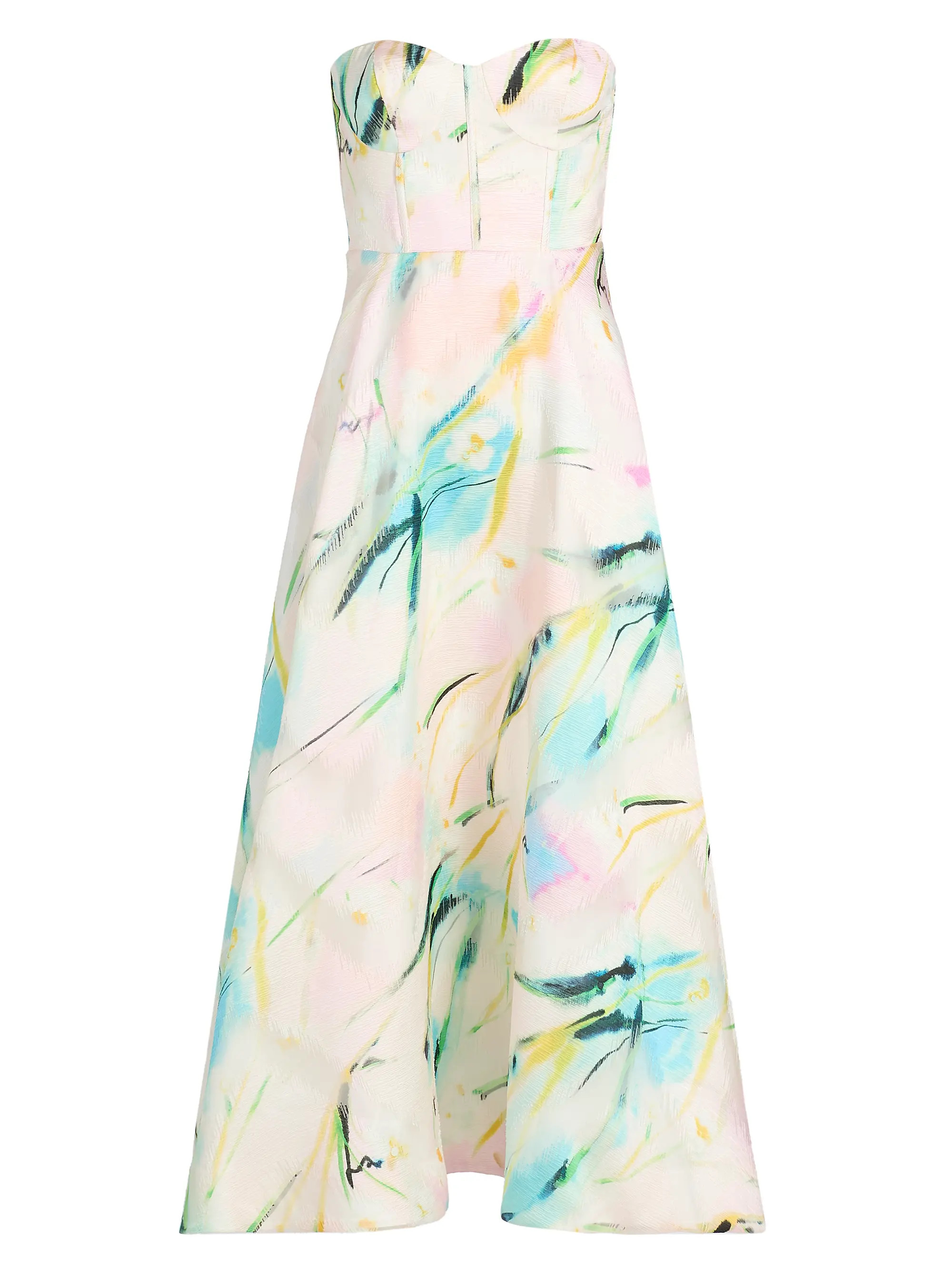 As It May Mika Strapless Woven Midi-Dress | Saks Fifth Avenue | Saks Fifth Avenue