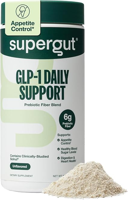 Supergut GLP1 Daily Support - High Fiber GLP-1 Supplement Powder for Women & Men - Sugar-Free Dri... | Amazon (US)