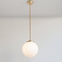 Large Opal Globe Stemmed Pendant Light | Etsy (US)