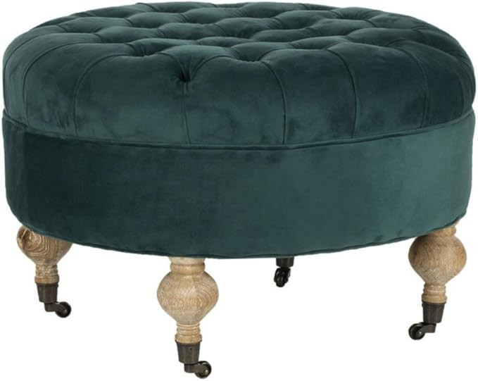 Safavieh Home Collection Clara Marine Round Tufted Ottoman | Amazon (US)
