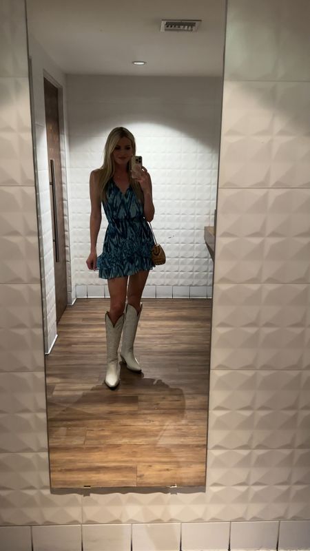 Line dancing outfit! Also great for a country concert. 🎶 
This dress is perfect for any occasion! I’ve worn it with clear heels and tan wedges. Runs true to size  


#LTKFestival #LTKShoeCrush #LTKStyleTip