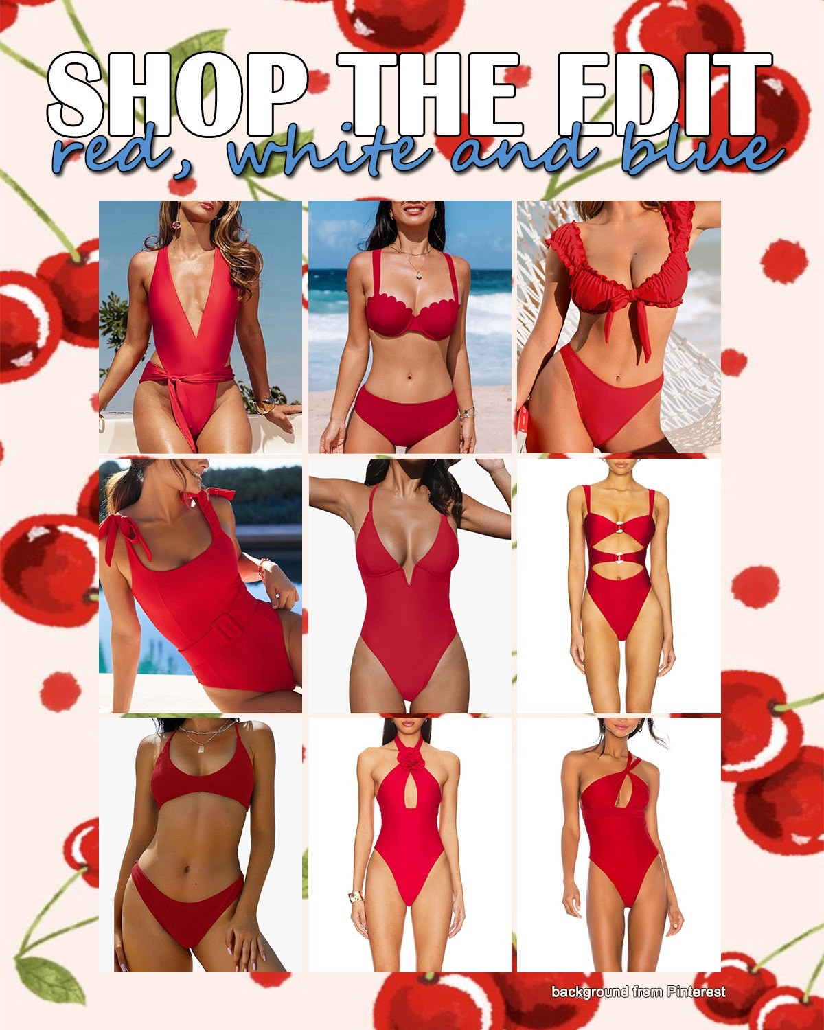 Shop the Edit: Red, White, and Blue

 This fourth of July, get ready to show up in style. Check out these swimsuit options!

#swimwear #bathingsuit #beachoutfit #summeroutfit #holidayoutfit #red #white #blue #redwhiteandblue #usa #american #patriotic #presidentsday #memorialday #fourthofjuly #4thofjuly #independenceday #laborday #veteransday

#LTKSummerEdit #LTKSeasonal #LTKStyleTip