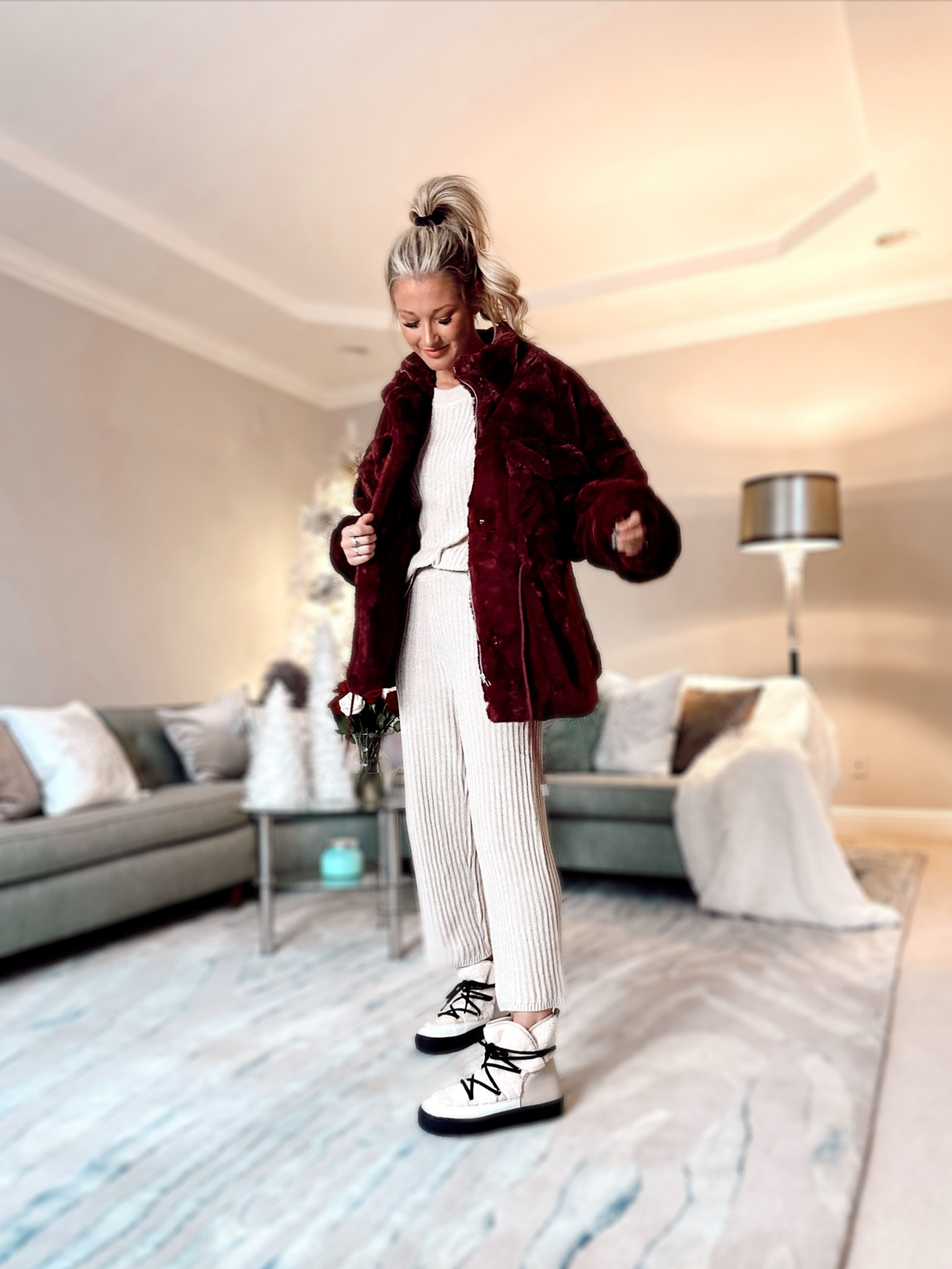 @walmart cozy finds! 

Time and Tru Waffle
Knit top and pants set - size S, faux shearling boots TTS, faux fur jacket size M

#LTKshoecrush #LTKSeasonal #LTKunder100