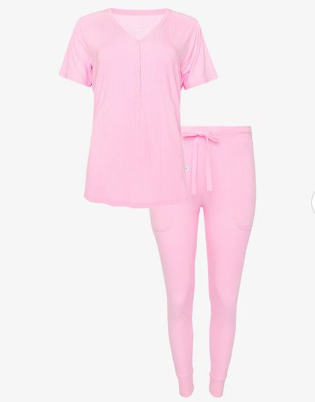 Women's Short Sleeve Loungewear. In posh pink ribbed. On sale for $51.20. Super soft and one of my  fav jammie’s ever! 

#LTKfamily #LTKfindsunder100 #LTKhome