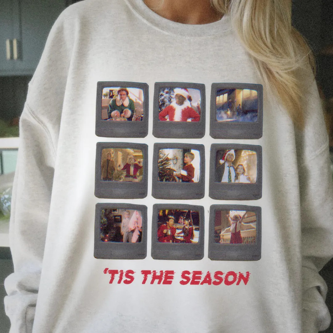 Nostalgic Christmas Movie Sweatshirt /tis the Season/ Elf/ Christmas Vacation/ Grinch/ Home Alone... | Etsy (US)