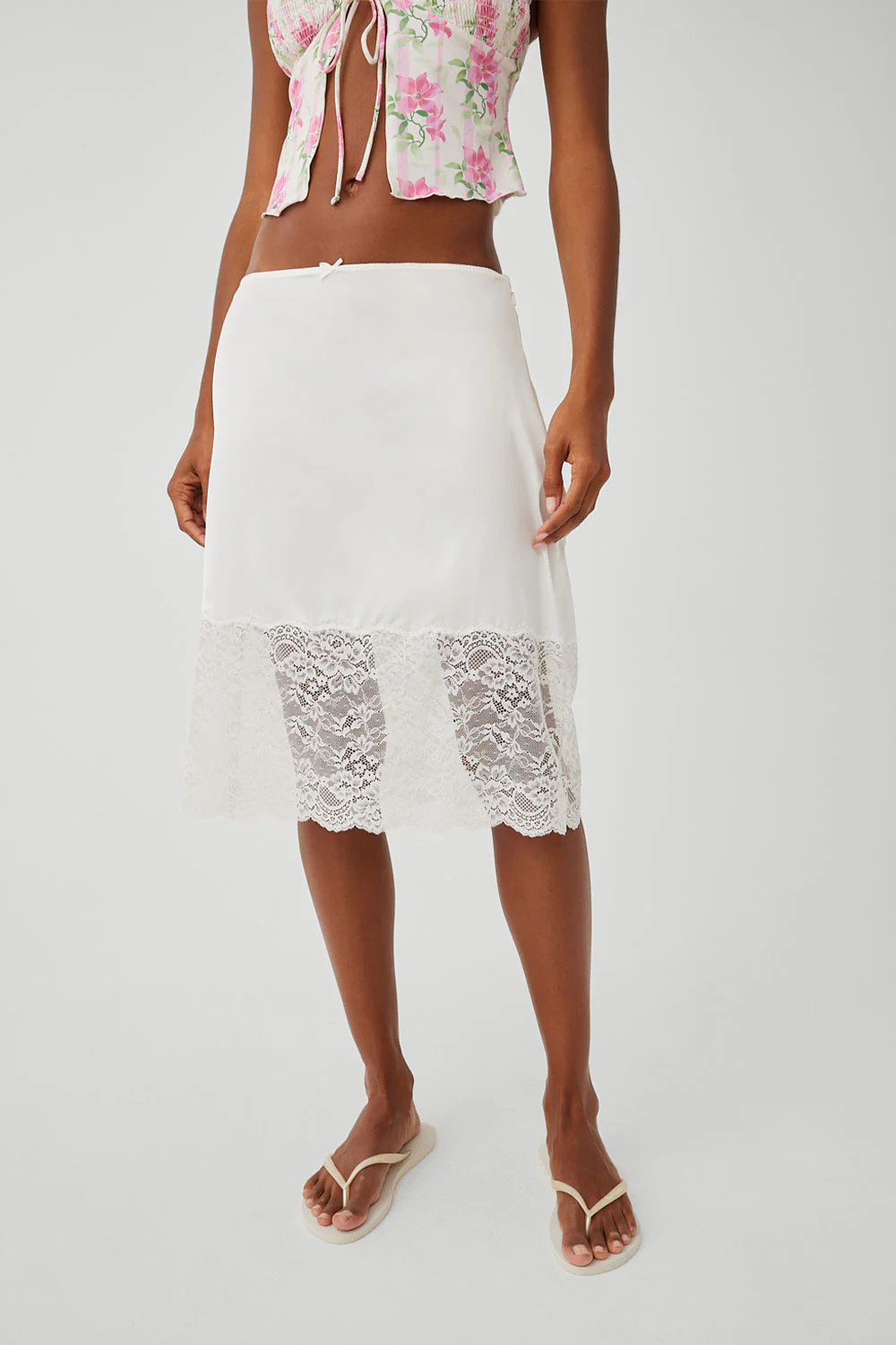 Chamomile Satin Midi Skirt | Frankies Bikinis