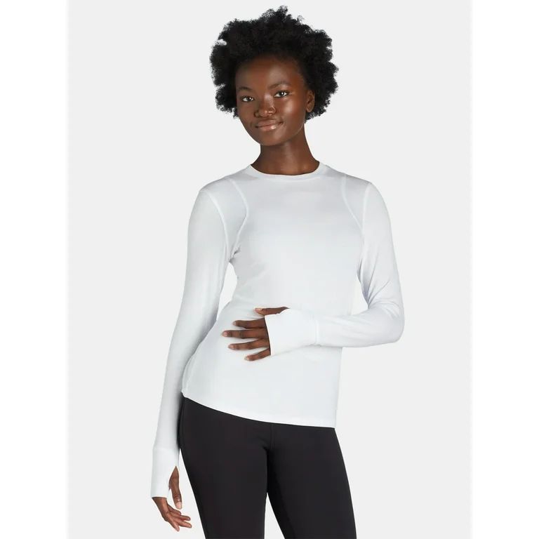 Avia Women's Outdoor Tee with Long Sleeves, Sizes XS-XXXL | Walmart (US)