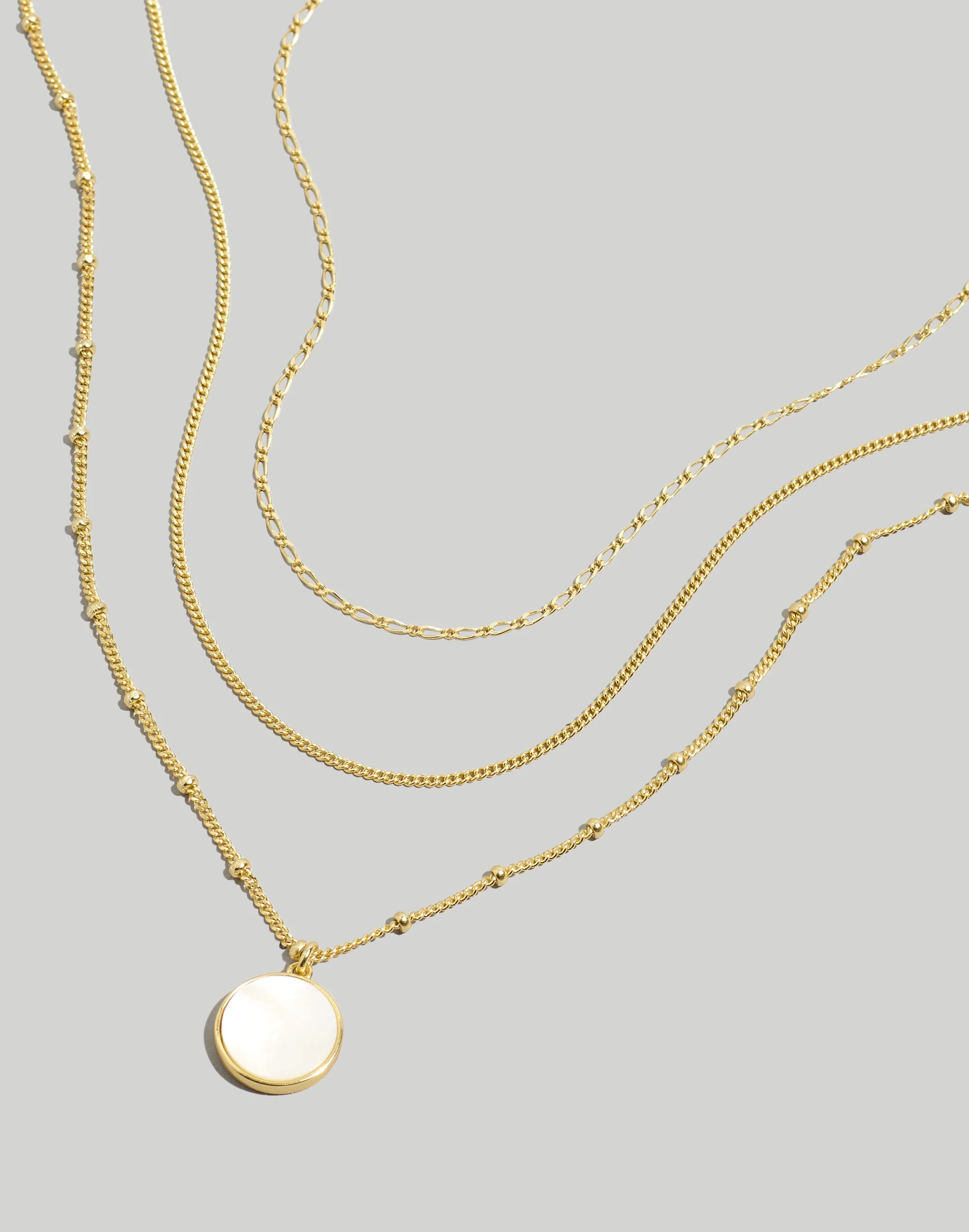 Three-Pack Mother of Pearl Necklace Set | Madewell