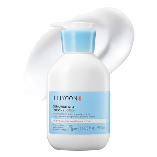 Illiyoon Ceramide Ato Lotion | Lightweight Moisturizer for Dry & Sensitive Skin, Barrier Repair for Face & Body, Mild for Babies, Vegan Certified, Korean Skin Care, 11.83 fl.oz. | Amazon (US)