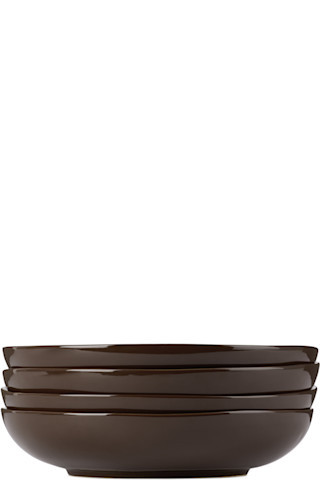 The Conran Shop - Brown Luna Pasta Bowl Set, 4 pcs | SSENSE