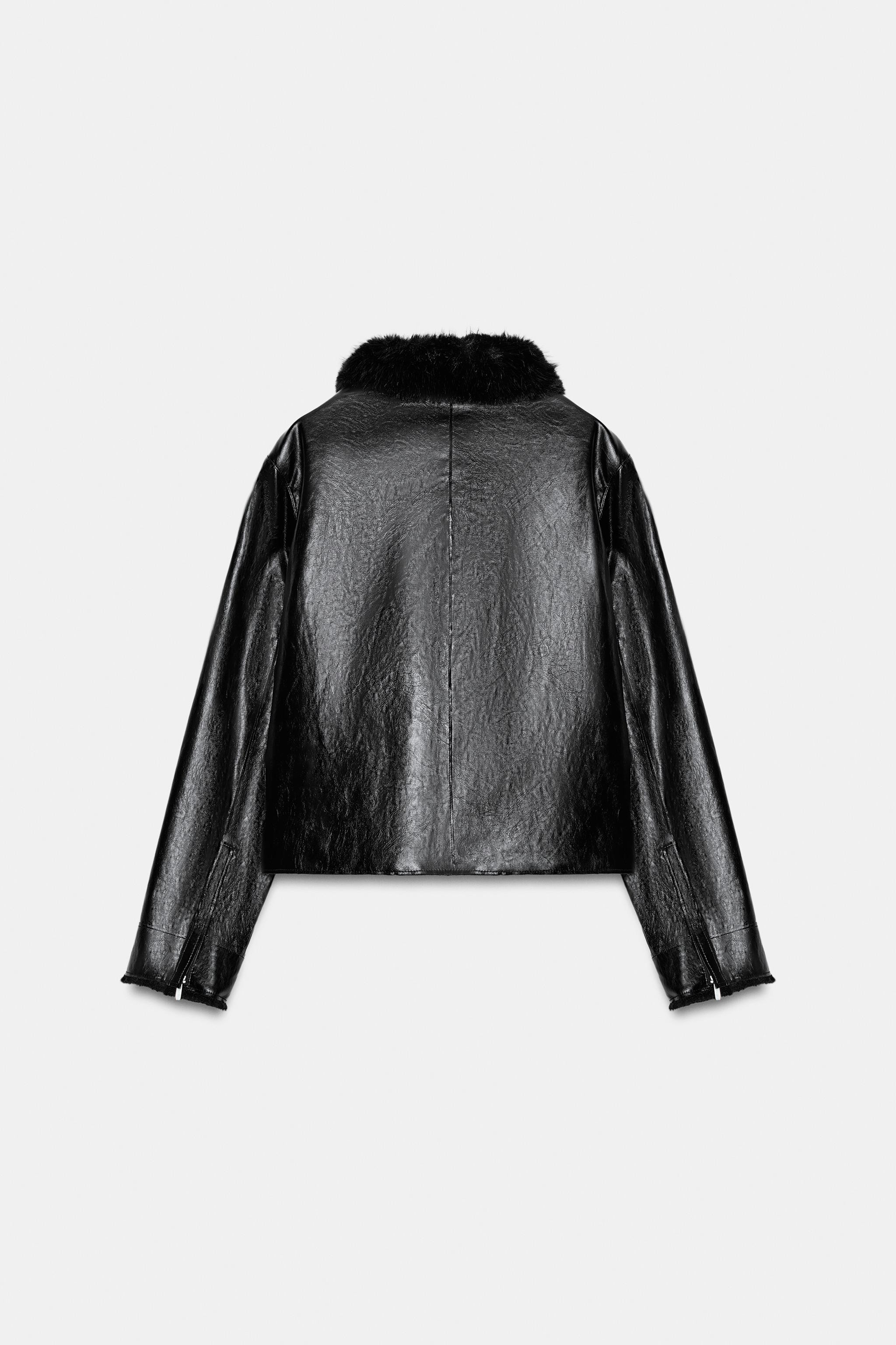ZW COLLECTION LEATHER EFFECT JACKET | Zara UK