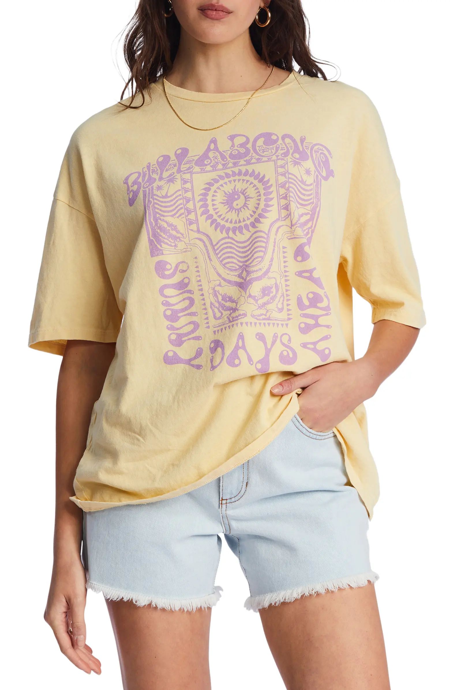 Billabong Future Is Bright Oversize Cotton Graphic Tee | Nordstrom | Nordstrom