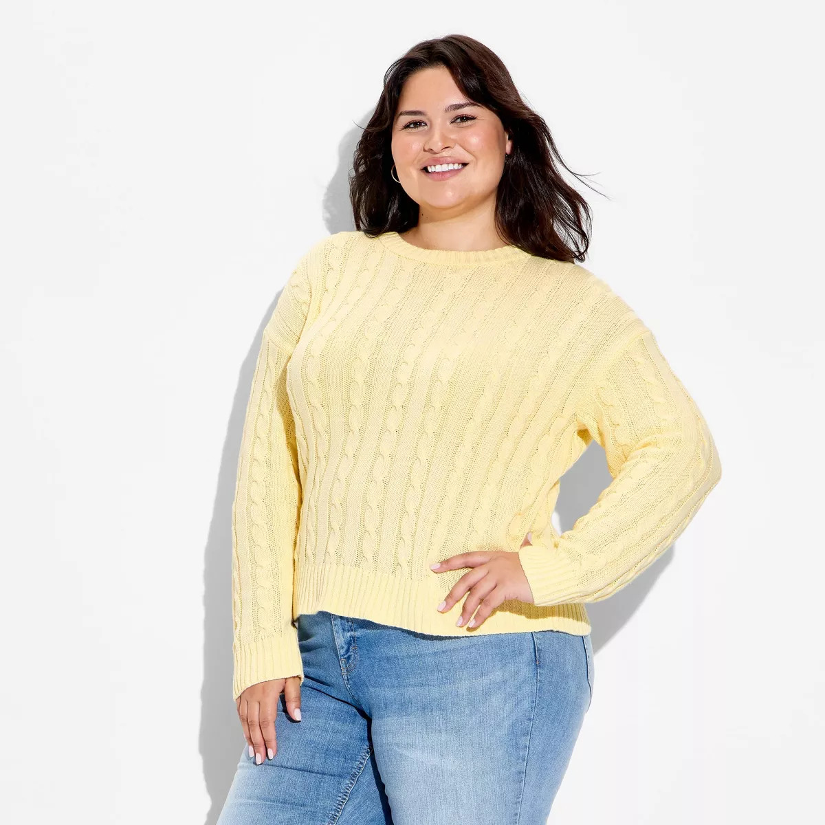 Women's Crewneck Pullover Sweater - Wild Fable™ Yellow XXL | Target