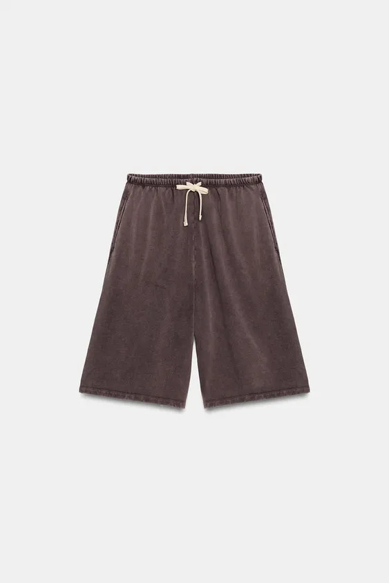 WASHED DRAWSTRING BERMUDA SHORTS | Zara US