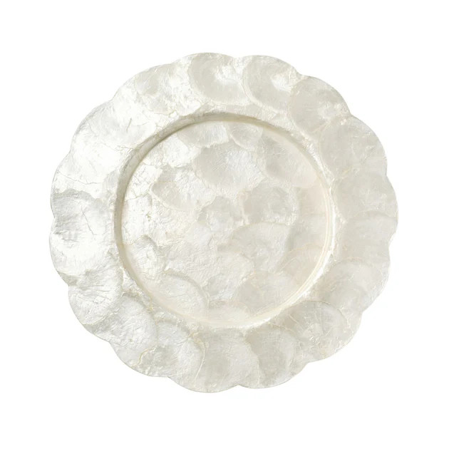 Capiz Scallop Chargers - Set of 4 | Cailini Coastal