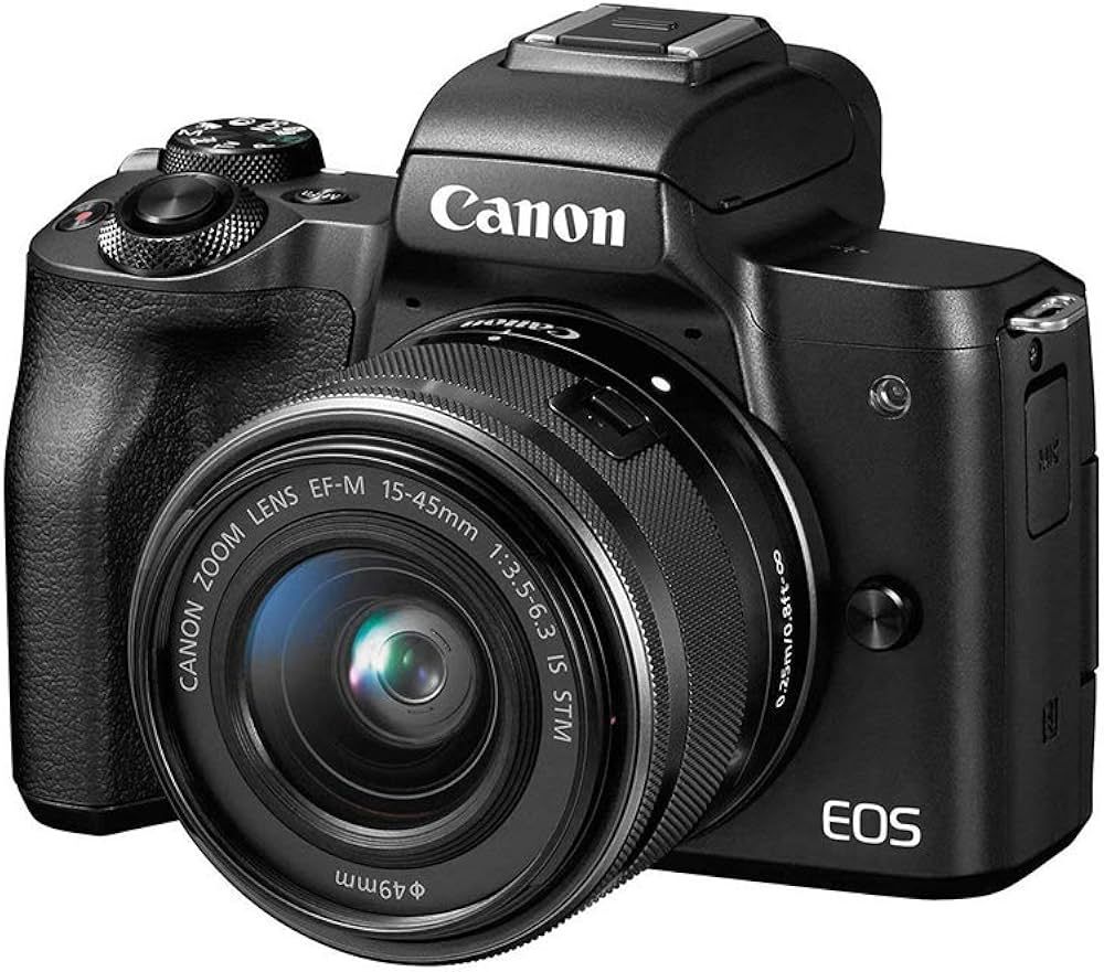 Canon EOS M50 Mirrorless Vlogging Camera Kit with EF-M 15-45mm Lens, Black | Amazon (US)
