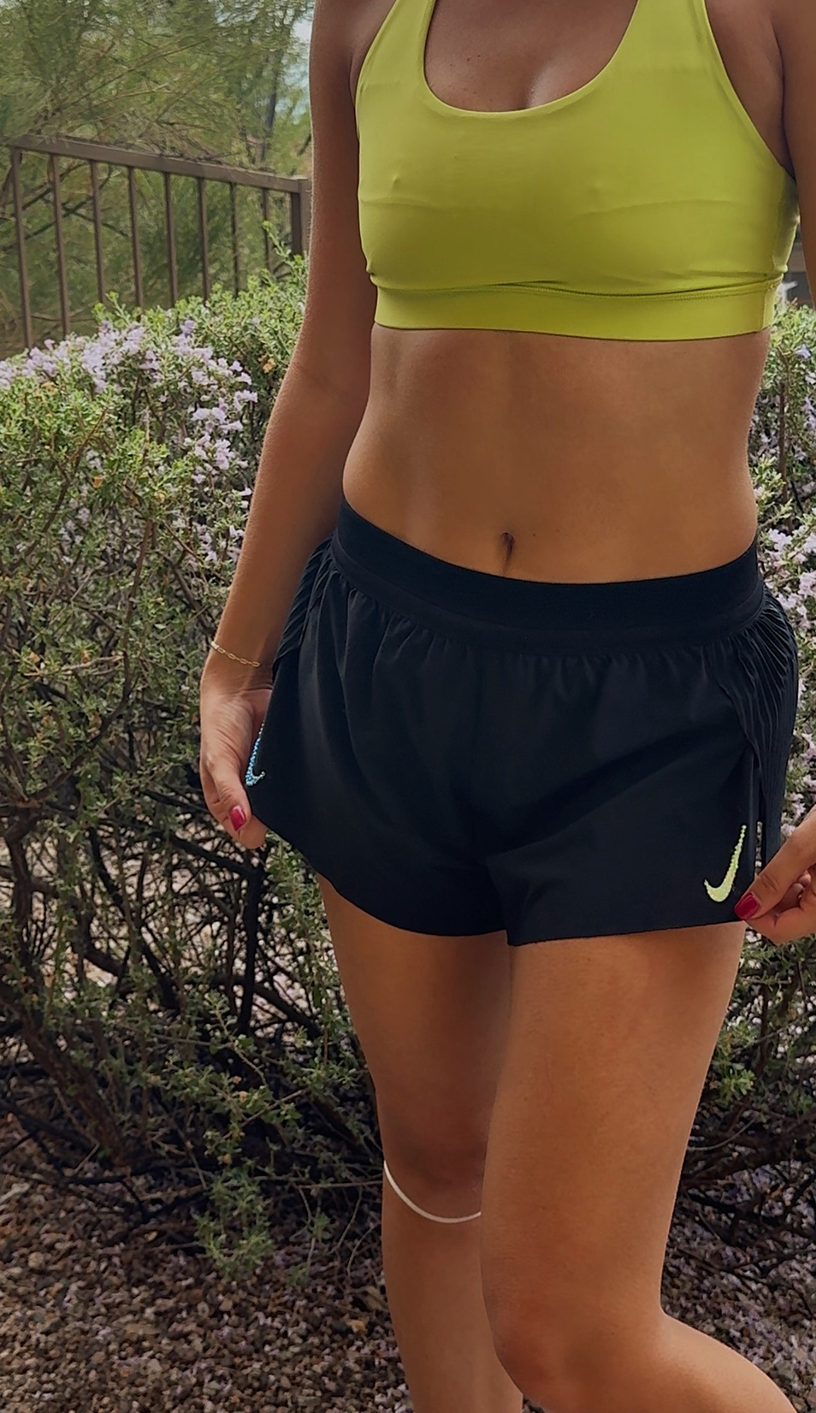 Bedazzled aeroswift Nike shorts