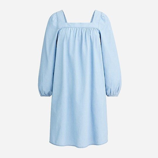 Squareneck chambray shift dress | J.Crew US