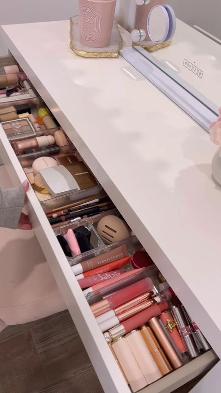Clean my makeup vanity with me ✨ a much needed refresh! 

Makeup organization, bedroom vanity, ikea vanity, diptyque candle, Sephora sale, vanity mirror, drawer organizers, LED mirror, amazon finds, beauty room, fancythingsblog

#LTKhome #LTKxSephora #LTKbeauty