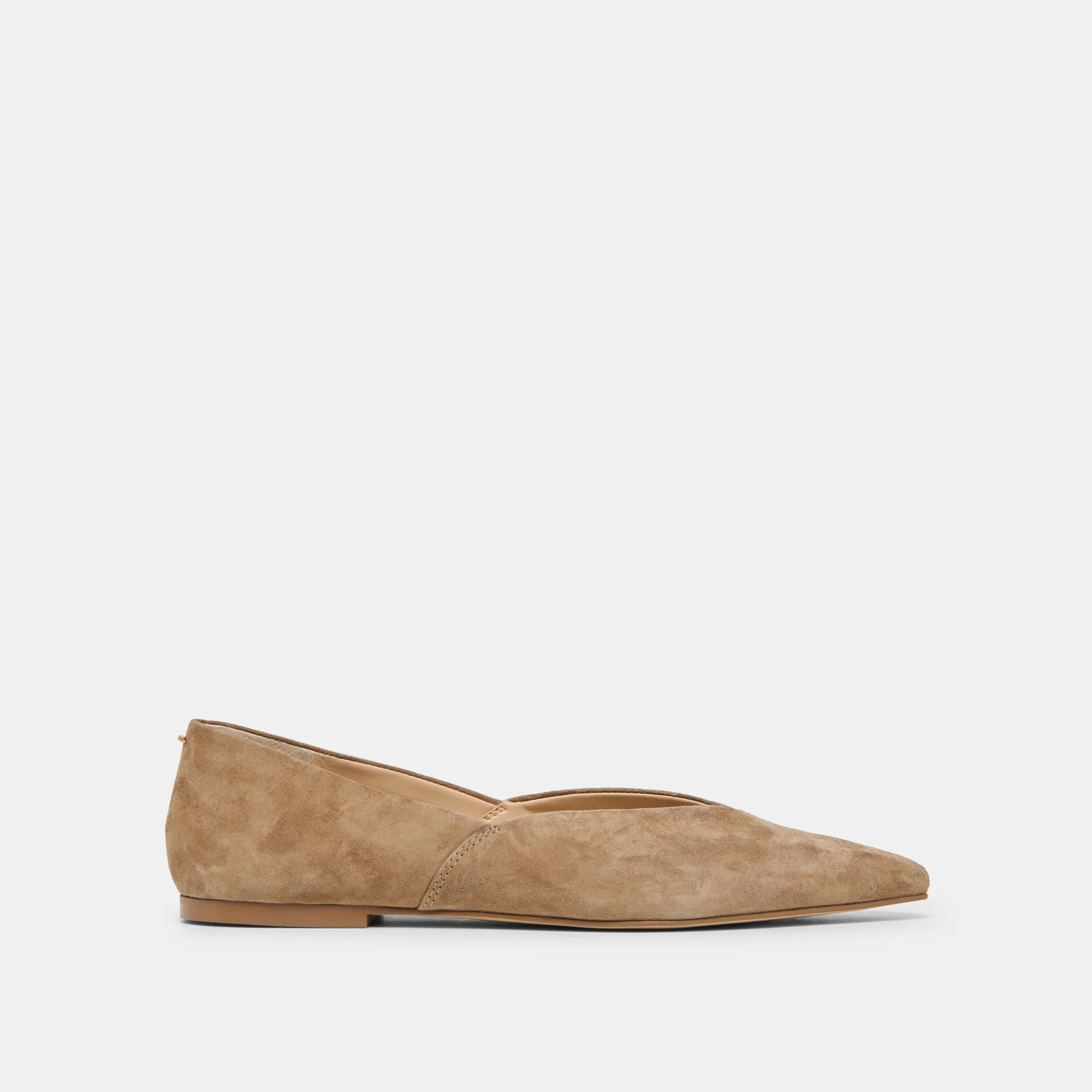 Gema Flats Taupe Suede | DolceVita.com