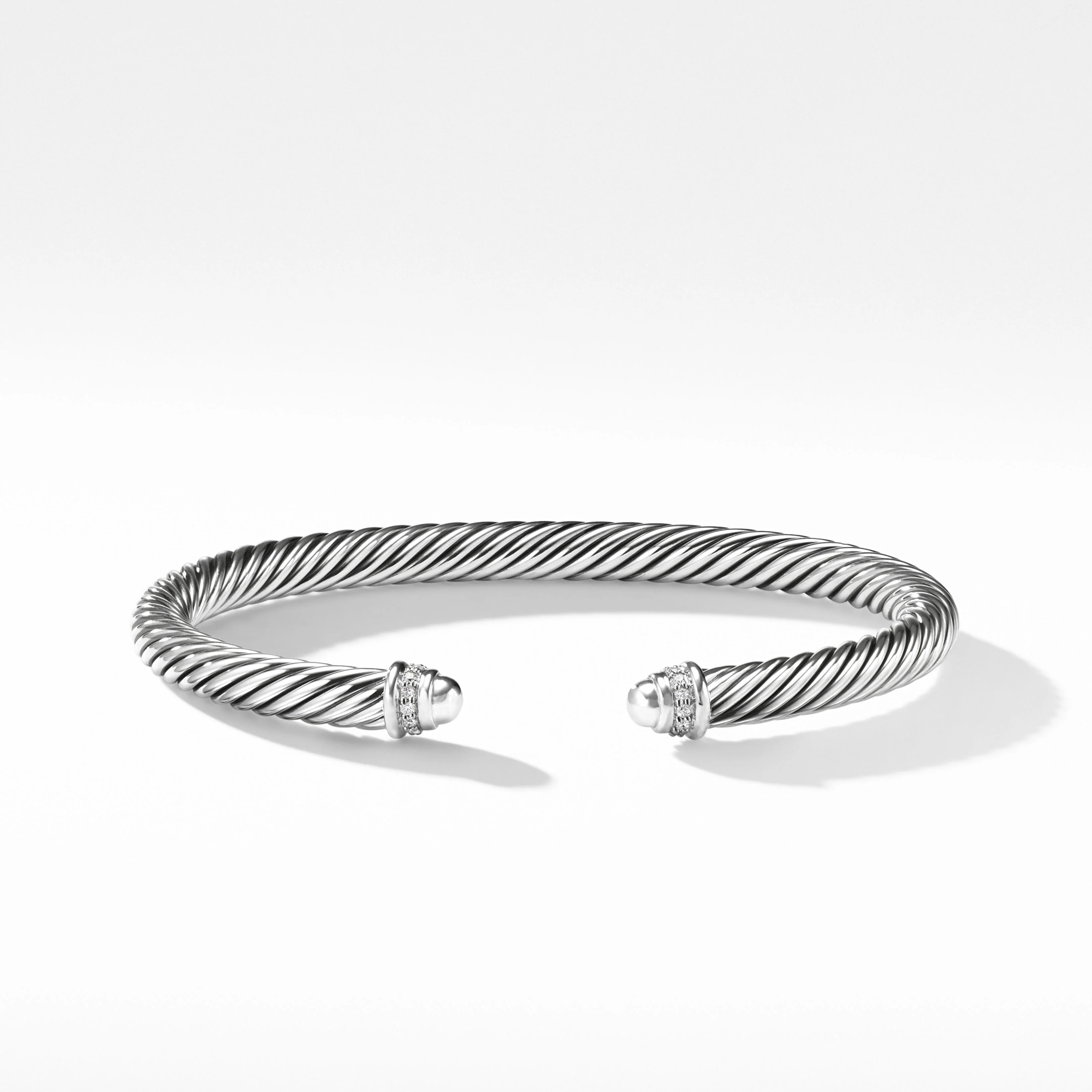 Cable Classics Bracelet in Sterling Silver with Pavé Diamonds | David Yurman