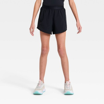 Girls' High Rise Scallop Trim 2-in-1 Active Shorts - All In Motion