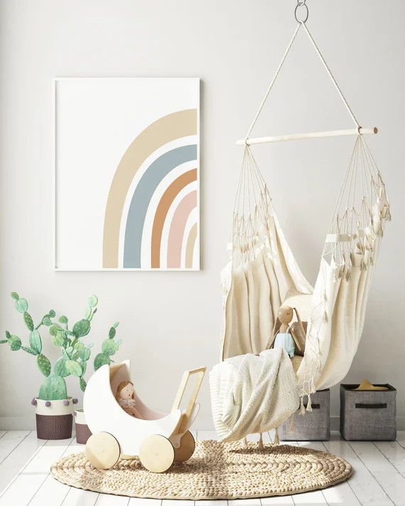 DIGITAL FILE, Rainbow Printable, Half Rainbow Print, Nursery Decor, Nursery Print, Playroom Print... | Etsy (US)