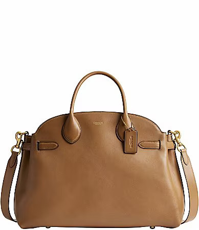 COACH Soft Empire Leather Carryall Satchel Bag 40 - Honey Brown | Dillard's