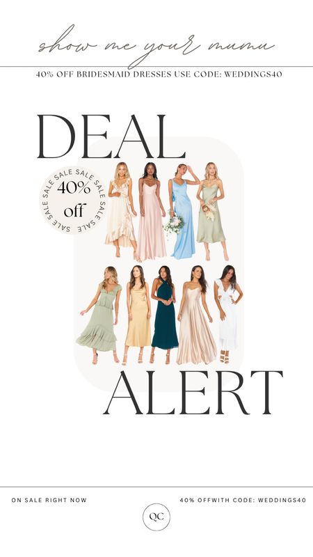 Show me your Mumu sale!! 40% off bridesmaid dresses with code: WEDDINGS40
So many perfect dresses for a spring wedding 🌸

#LTKSeasonal #LTKsalealert #LTKwedding