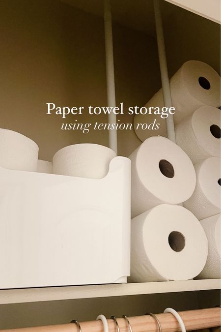 Tension rods, paper towel storage, organizationn

#LTKhome