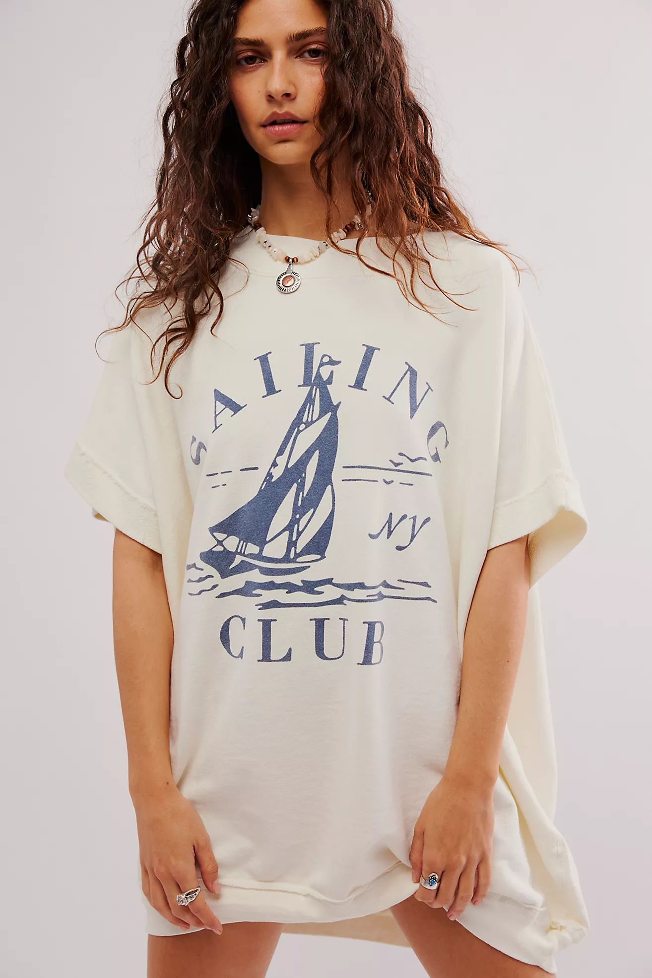 Yacht Club Short-Sleeve Sweatshirt | Free People (Global - UK&FR Excluded)