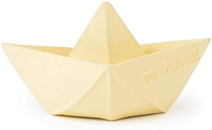 Oli & Carol, Origami Boat, Vanilla Natural Rubber Float, Enhance Imaginative Play | Amazon (US)