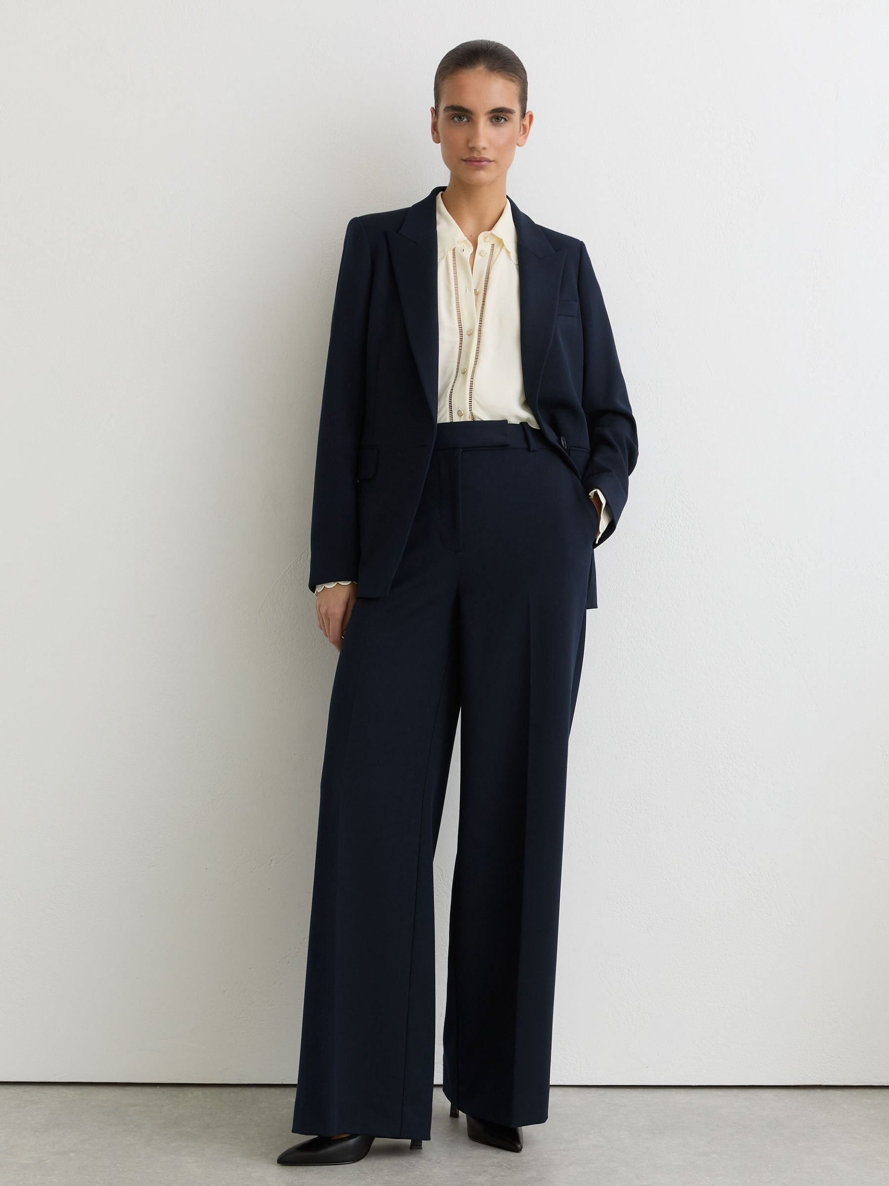 Reiss Tailored Single Breasted Suit Blazer in Navy - REISS | Reiss UK