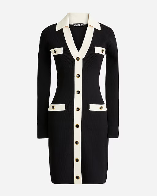 Contrast-trim sweater-dress | J. Crew US