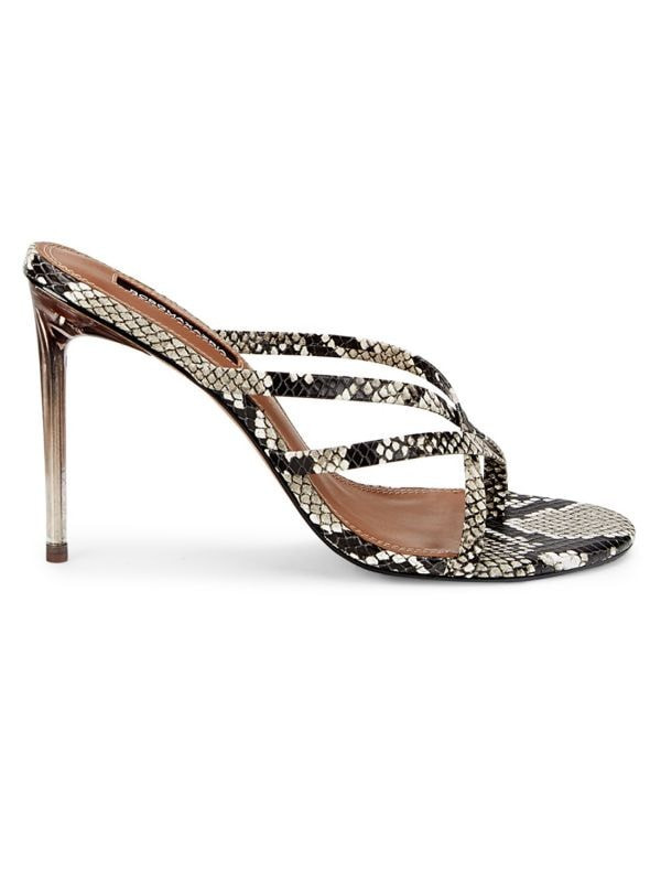 Davey Animal Print Stiletto Leather Sandals | Saks Fifth Avenue OFF 5TH