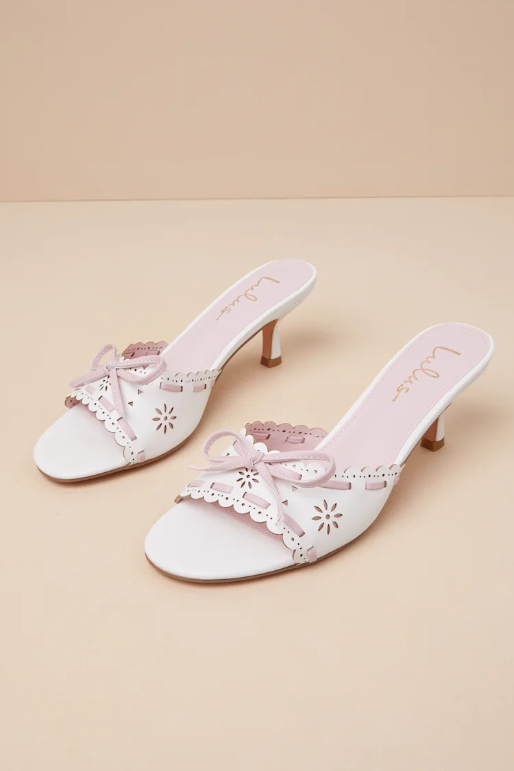 Malinn White and Pink High Heel Sandals | Lulus