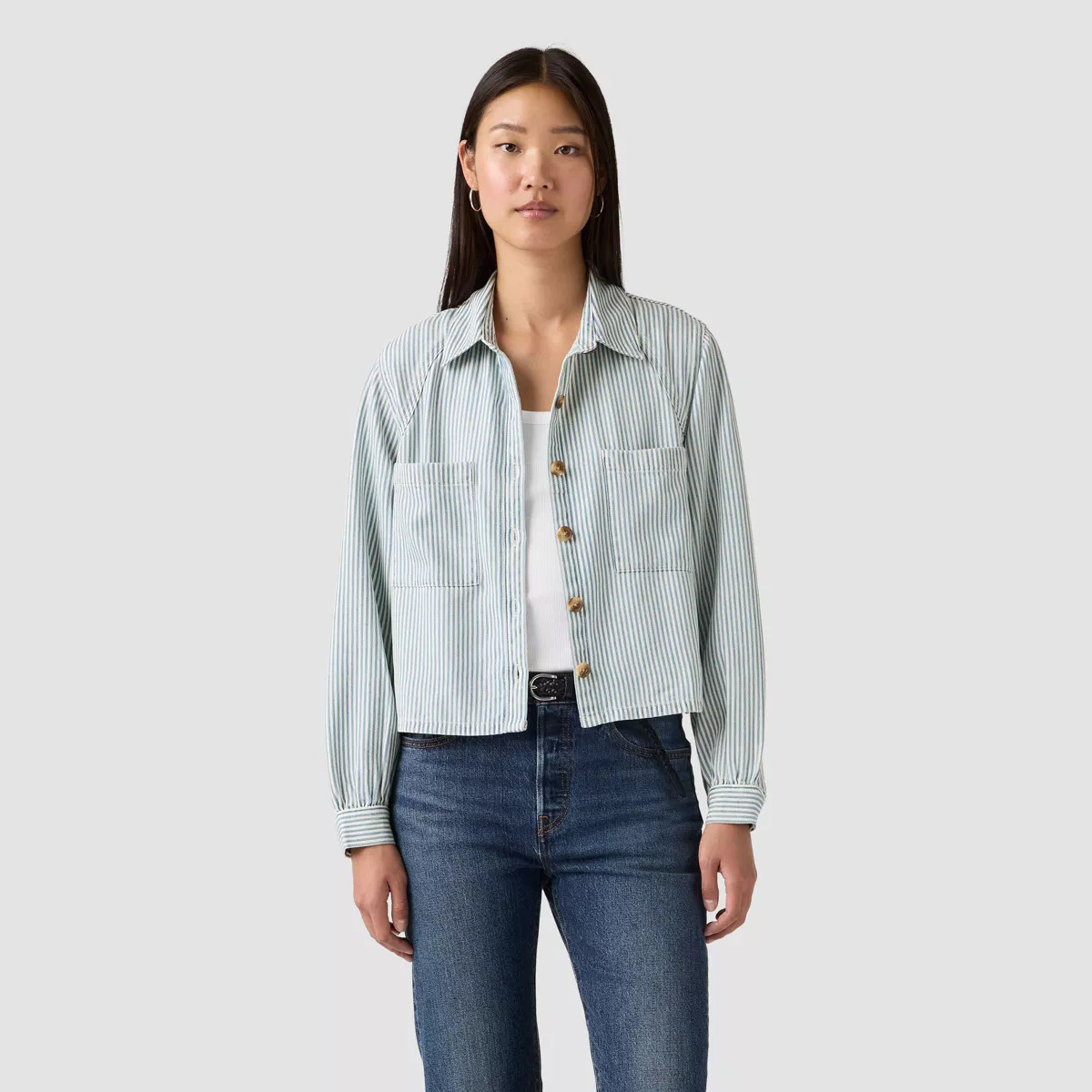 Levi's® Women's Tini Utility Shirt - Hadley Stripe M | Target