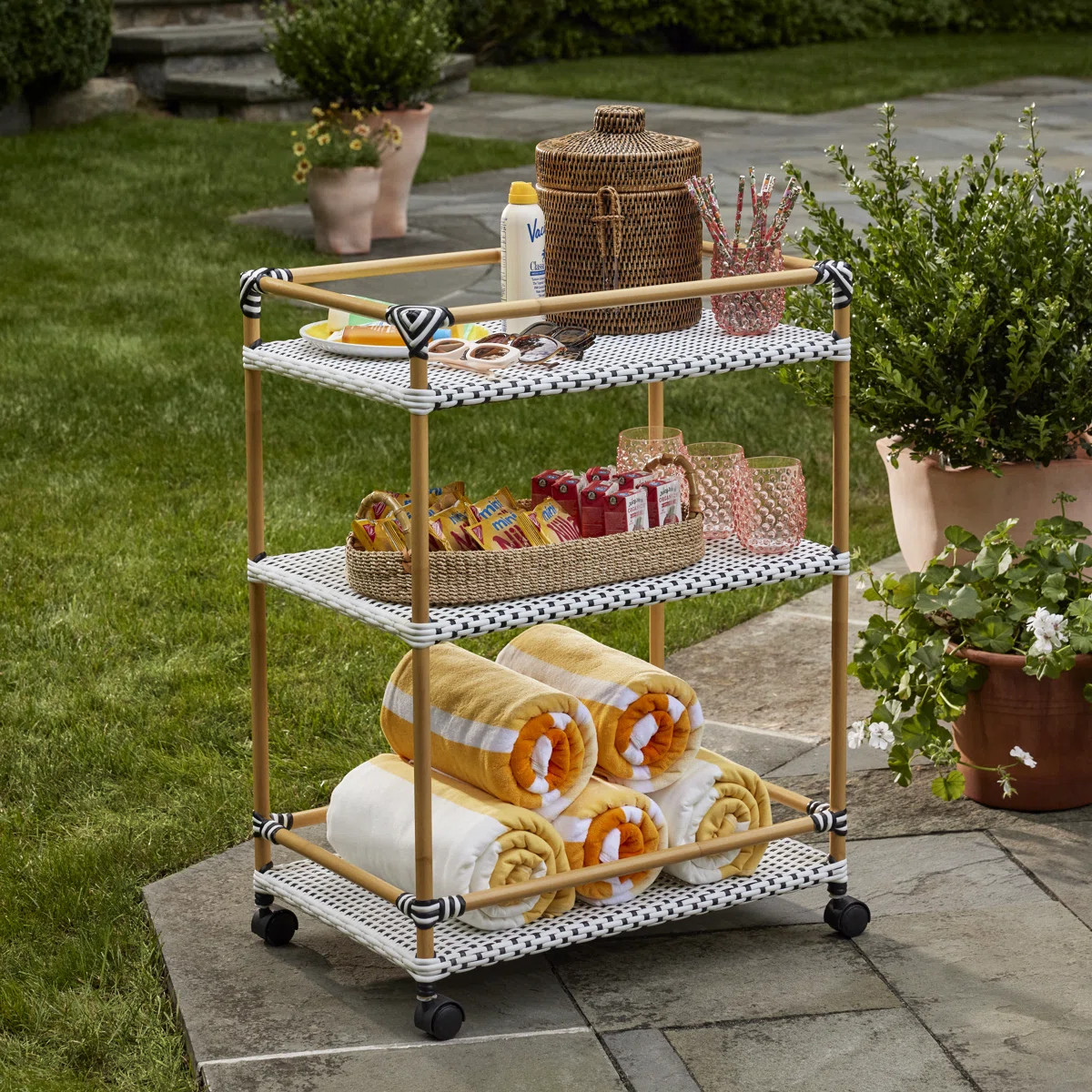 Ellie Bar Cart with Metal Outer Material | Wayfair North America
