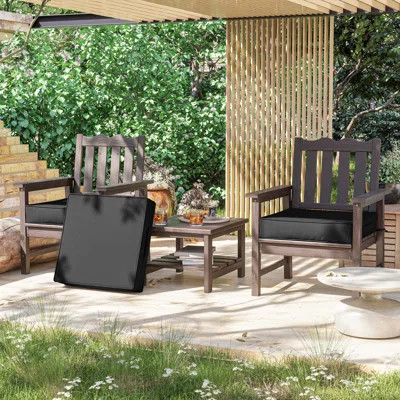 Outdoor 5” Seat Cushions And 24”X24” Outdoor Cushions Dining Seat Cushions | Wayfair North America