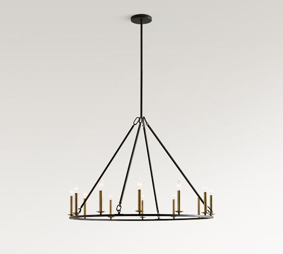 Remington Iron Round Chandelier (42"-60") | Pottery Barn (US)