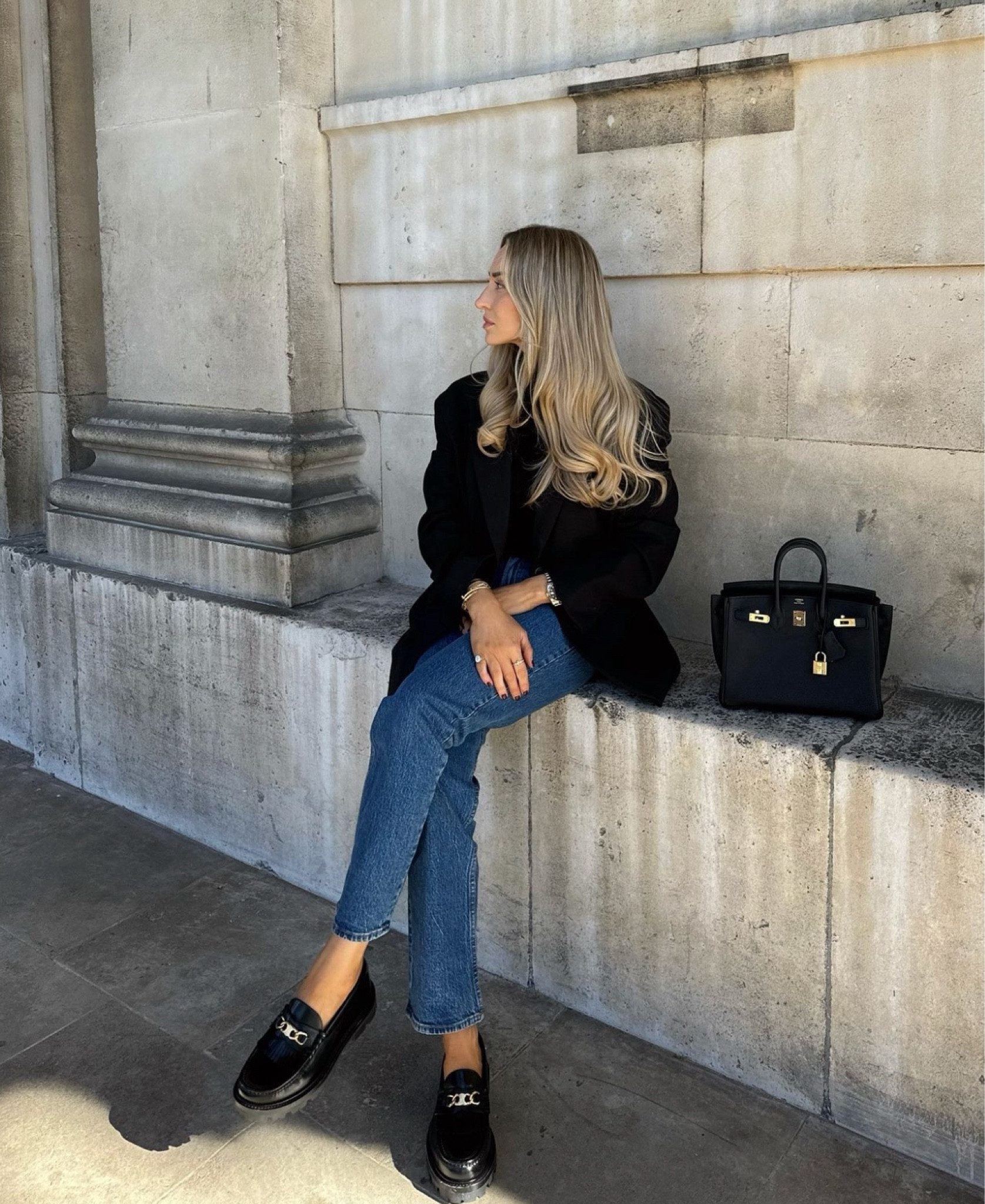 Autumn Favourites 10 - the ultimate smart casual look. You can never go wrong with an oversized blazer, and black and deep blue pair perfectly together. My favourite Abercrombie dark marble jeans, smartened up with black loafers. Perfect workwear 


#LTKworkwear #LTKautumn #LTKstyletip
