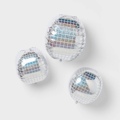 Disco Ball Shaped Foil Balloons 3ct - Spritz™ | Target